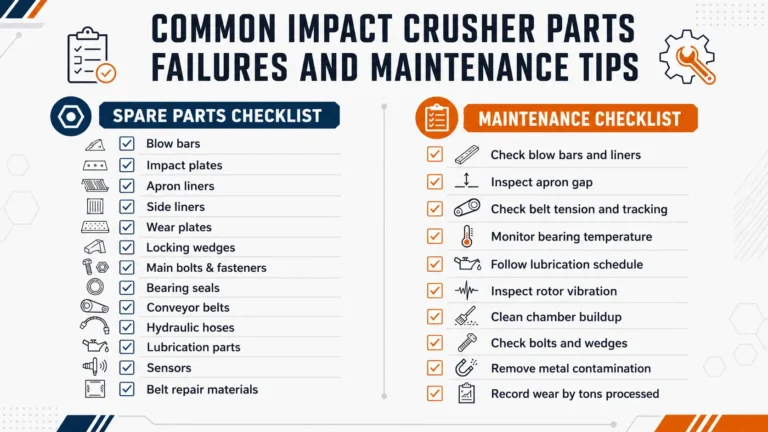 impact crusher maintain list