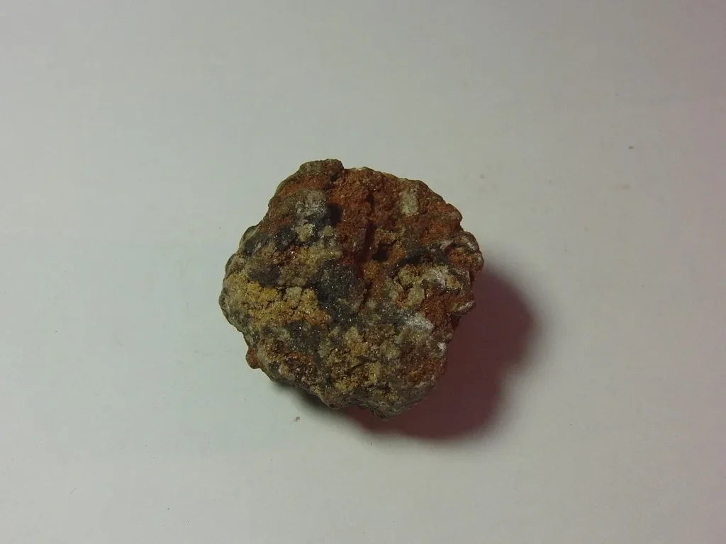 Limonite specimen showing brown and yellow earthy textures