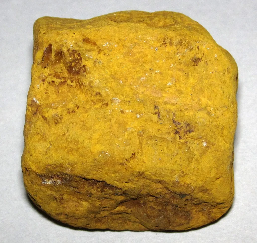 Soft limonite specimen with an earthy surface texture